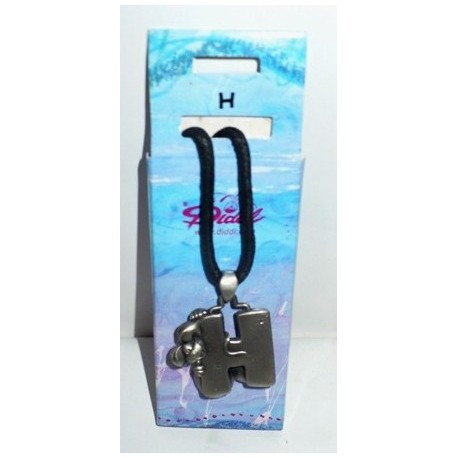 COLLANA DIDDL CON LETTERA IN METALLO H