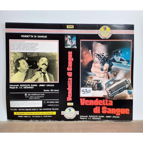 SOLO COPERTINA FASCETTA COVER - VENDETTA DI SANGUE - NO VHS ,DVD