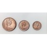 Kit tre Monete 2 penny   - 1 penny   - 1/2 penny   - Elisabetta II UK